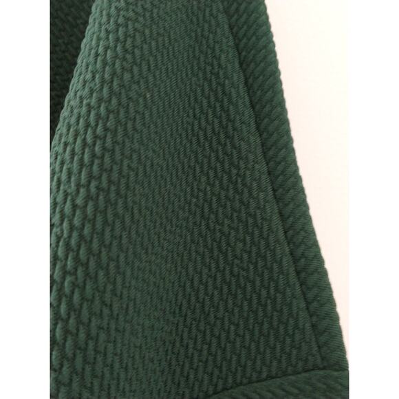 Shein Women's Waffle Knit Top Hunter Green Large Front Lace Keyhole back - Picture 8 of 10